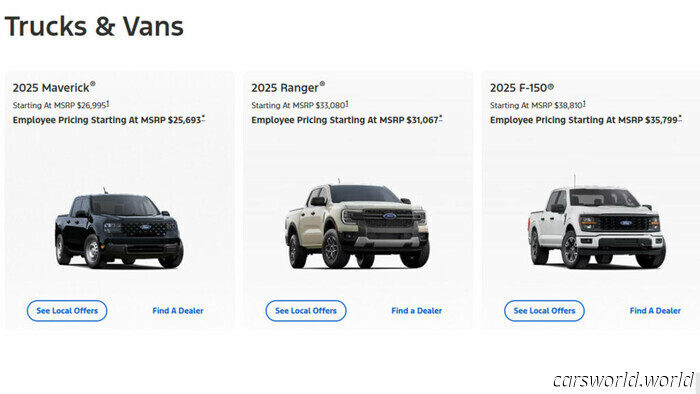 Los Precios Para Empleados De Ford Se Extendieron,Pero ¿Los Aranceles Harán Que Los Precios Suban Después De Julio? | Carscoops